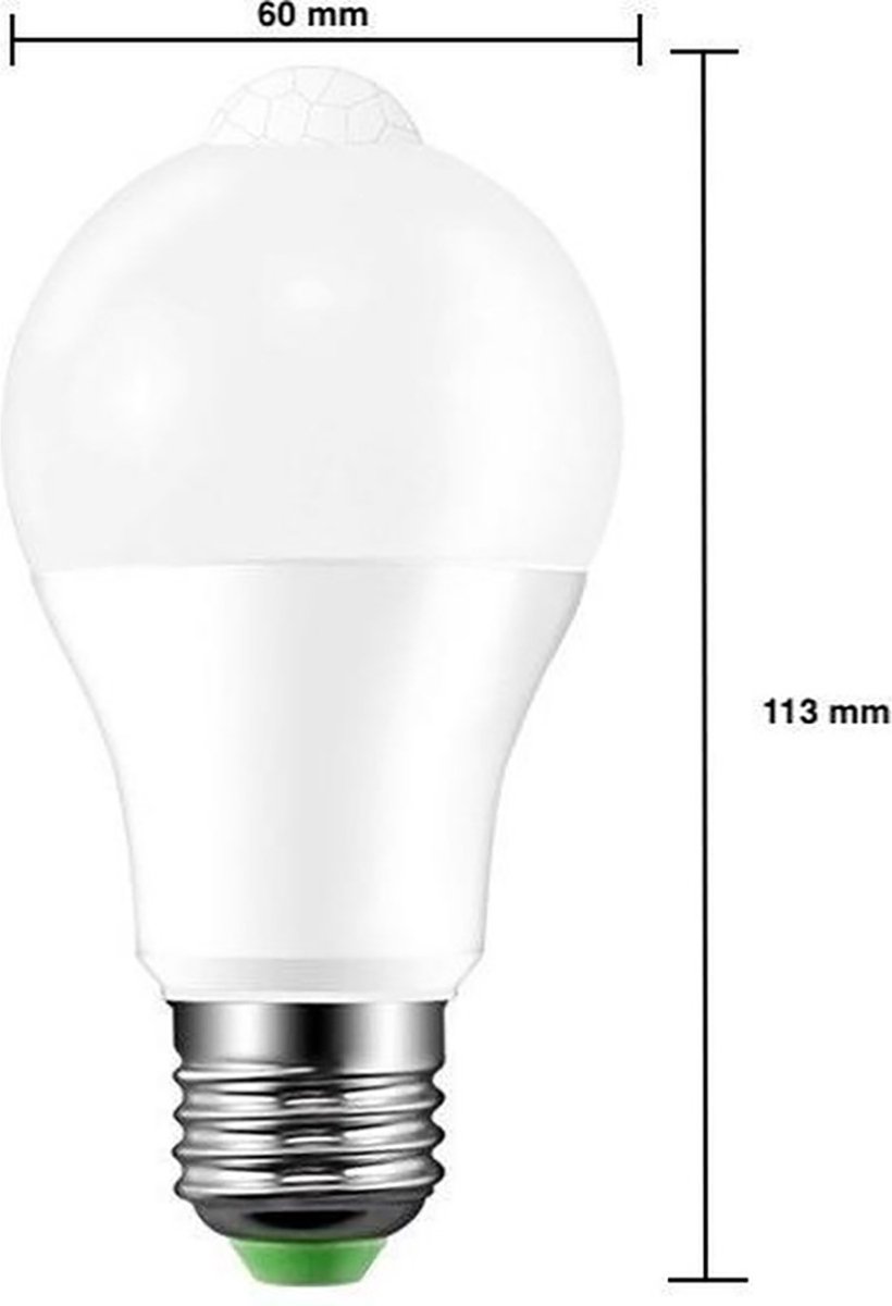 LED Lamp met Bewegingssensor - Igia Linido - A60 - E27 Fitting