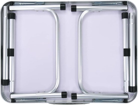 vidaXL - Campingtafel - inklapbaar - 60x45 - cm - aluminium - wit van Vidaxl — afbeelding 5