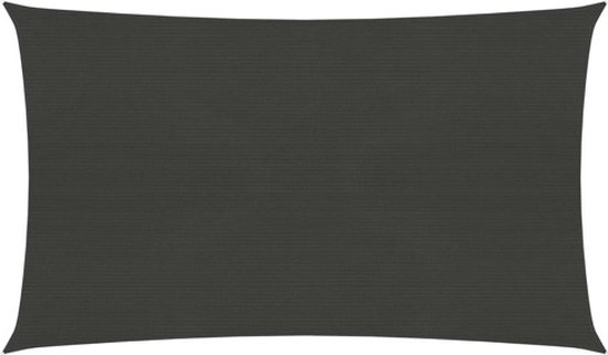 Voile d'ombrage 160 g/m² 3x5 m PEHD anthracite