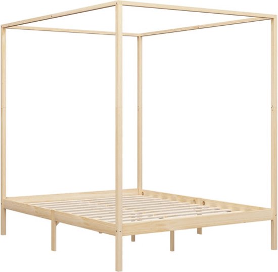 Hemelbedframe metaal roze 100x200 cm kopen