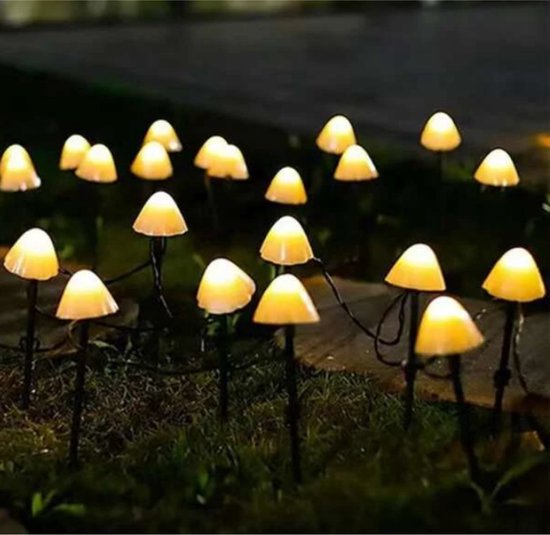 Festive Lights - 5 x lampes solaires pour allée de jardin en galets blancs  et blancs chauds
