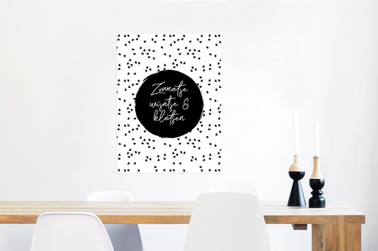 Affiche Soleil, vin & chat - Citations - Texte - Vin - Été - 60x80 cm