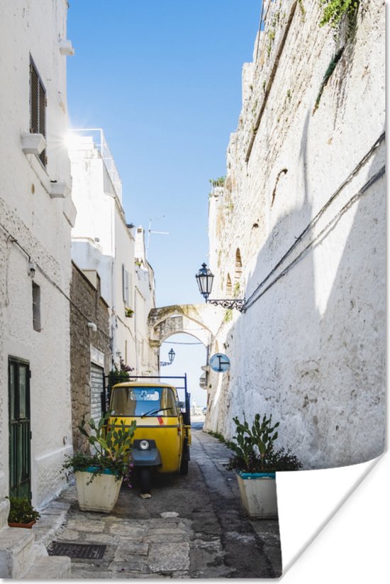Affiche Italie - Ruelle - Voiture - 60x90 cm