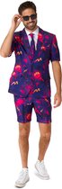 Suitmeister SUMMER Retro Neon Navy - Heren Zomer Pak - Zomers - Carnaval - Meerkleurig - Maat XXL