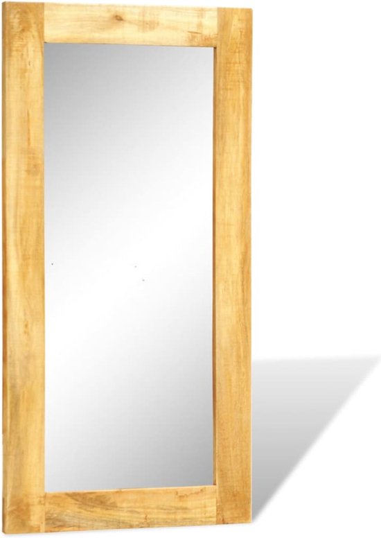 vidaXL Spiegel in massief houten lijst 120 x 60 cm | bol.com