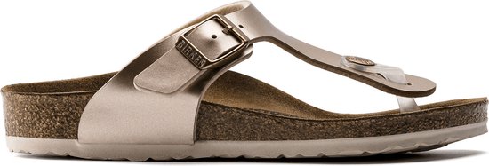 Birkenstock Gizeh Kids Slippers Electric Metallic Copper Regular-fit | Goud | Imitatieleer | Maat 34 | 1012525