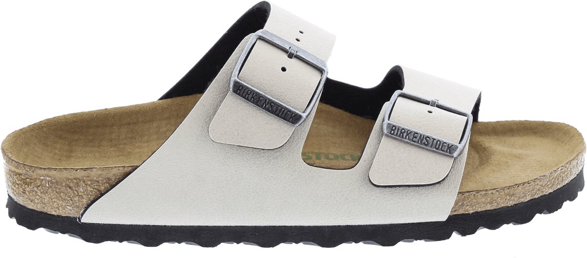 Birkenstock Arizona Slippers Stone Narrow-fit Imitatieleer Grijs