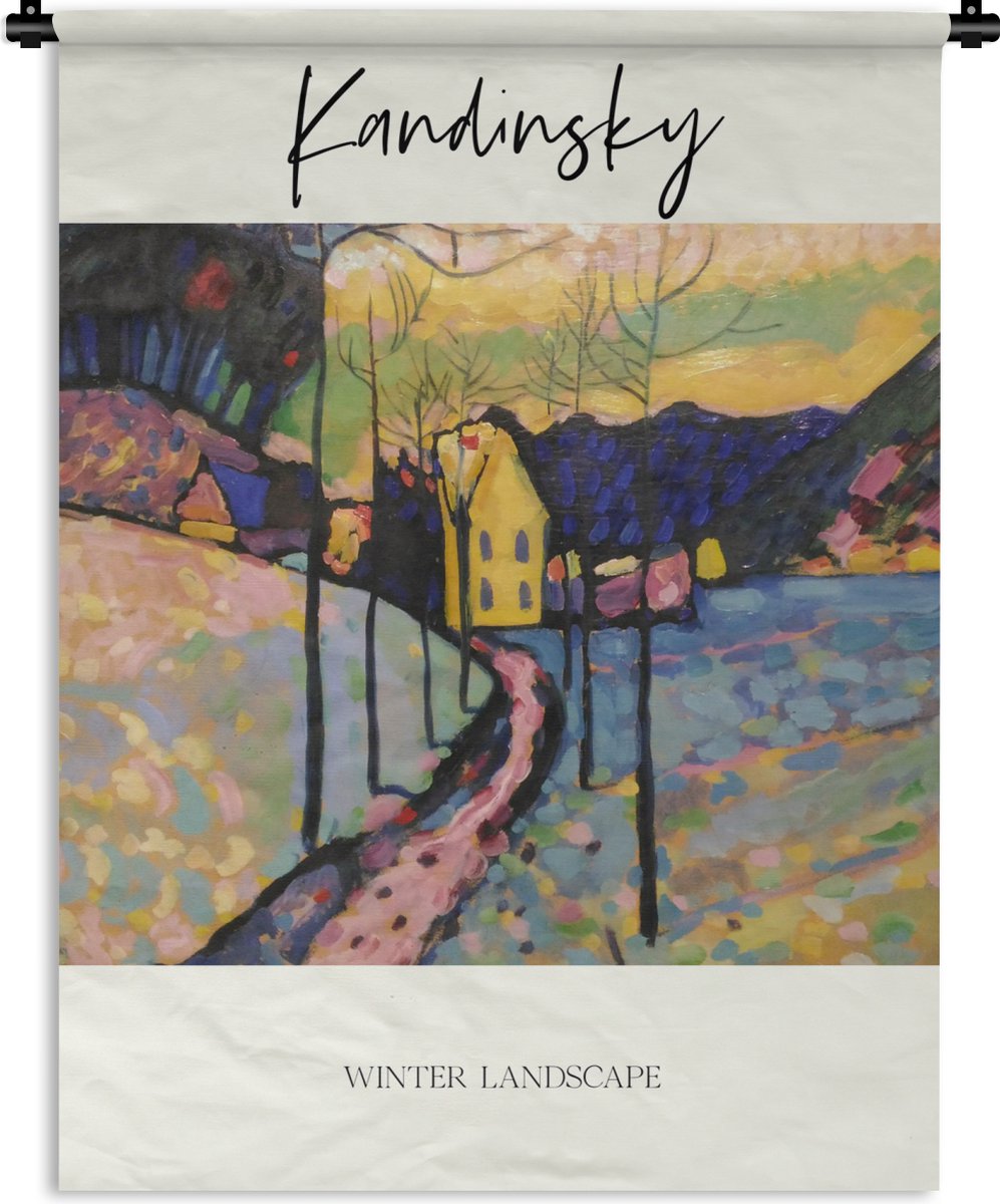 Wandkleed - Wanddoek - Winter landscape - Wassily Kandinsky - 120x160 cm - Wandtapijt