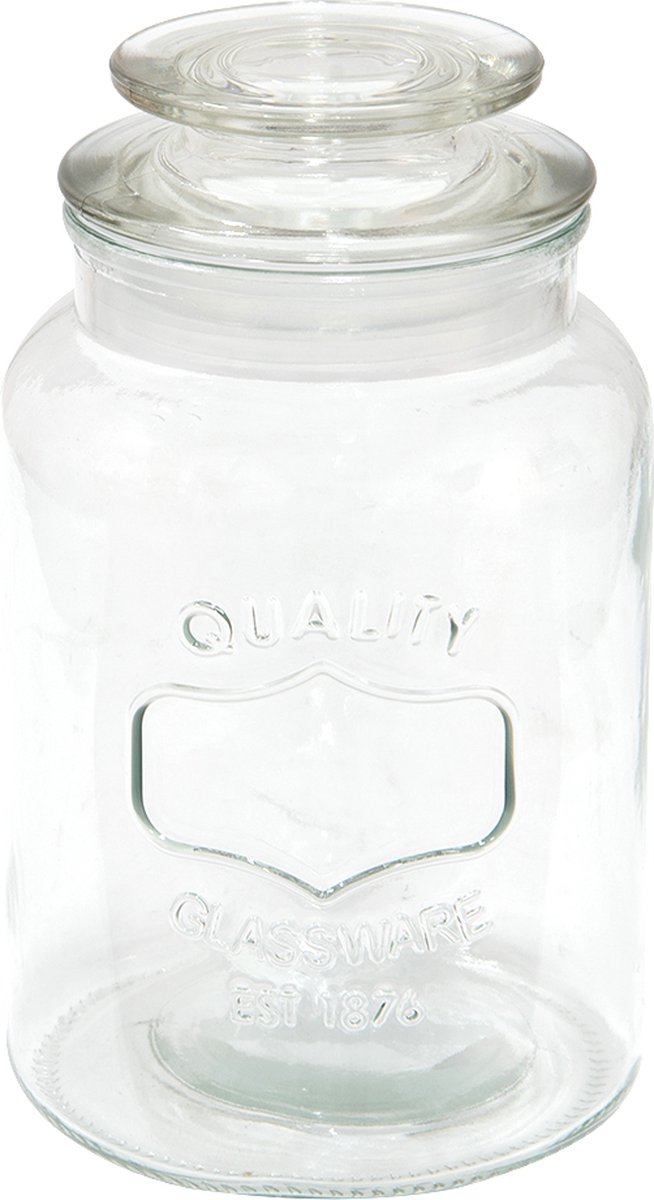 Clayre & Eef Voorraadpot Ø 11x19 cm Glas