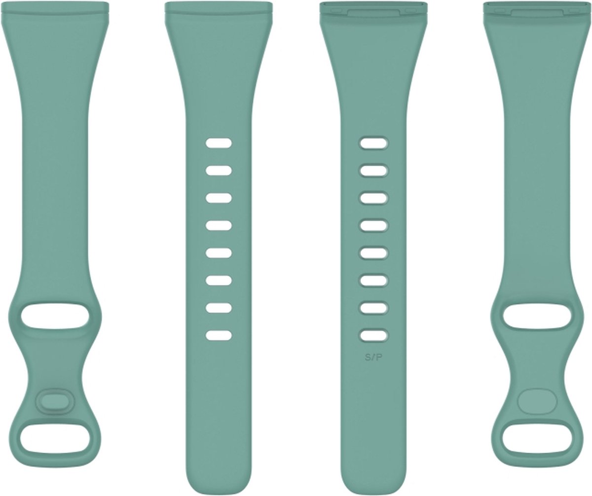 Siliconen bandje - geschikt voor Fitbit Versa 3 / Versa 4 / Sense - maat M/L - zachtgroen