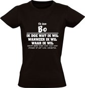 Bo Dames t-shirt | verjaardagkado | verjaardag kado | grappig | jarig | cadeau | Zwart