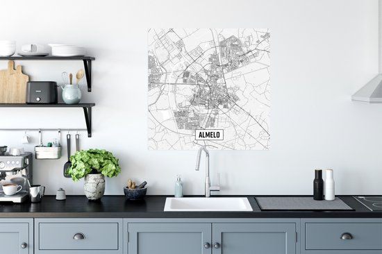 Affiche Plan de la ville Almelo - 75x75 cm - Carte
