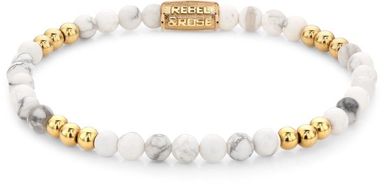 REBEL & ROSE Stones Only Virgin White Gold - 4mm RR-40110-G-15 cm