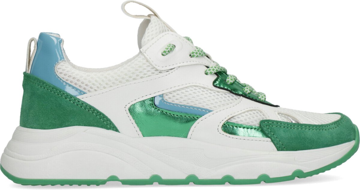 Sacha Dames Groene sneakers met metallic details Maat 36 bol