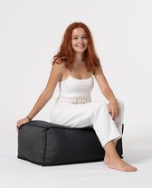 Xoft Living Chilly Linnen Poef 70x40x30cm - Zwart