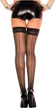 Music Legs - Naadkousen Met Cuban Heel - Zwart