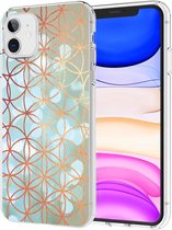 iMoshion Design voor de iPhone 11 hoesje - Ring - Blauw / Goud