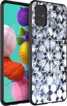 iMoshion Design voor de Samsung Galaxy A51 hoesje - Grafisch - Zilver Bling