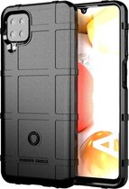 Samsung Galaxy A12 Hoesje Shock Proof Rugged Shield Zwart
