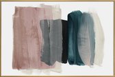 JUNIQE - Poster met kunststof lijst Minimalisme Roze en Blauw -