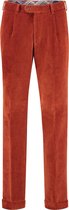 The English Hatter Mannen Corduroy Pantalon Brede Rib Rood Katoen Maat: 52