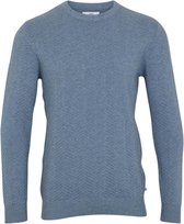 Kronstadt Heren Trui Carlo Oceaan Blauw Geometrisch Patroon Tailored Fit - S