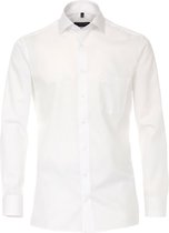 CASA MODA comfort fit overhemd - wit twill - Strijkvrij - Boordmaat: 54