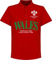 Wales Rugby Polo - Rood - XXXL