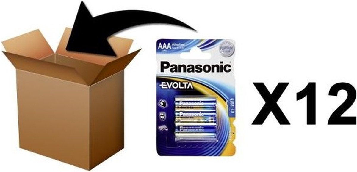 PANASONIC Batterijen - Evolta AAA-LR03 X 4 - Box 12 Pack
