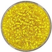 9274-4 Rocailles geel zilveren kern 2.6mm
