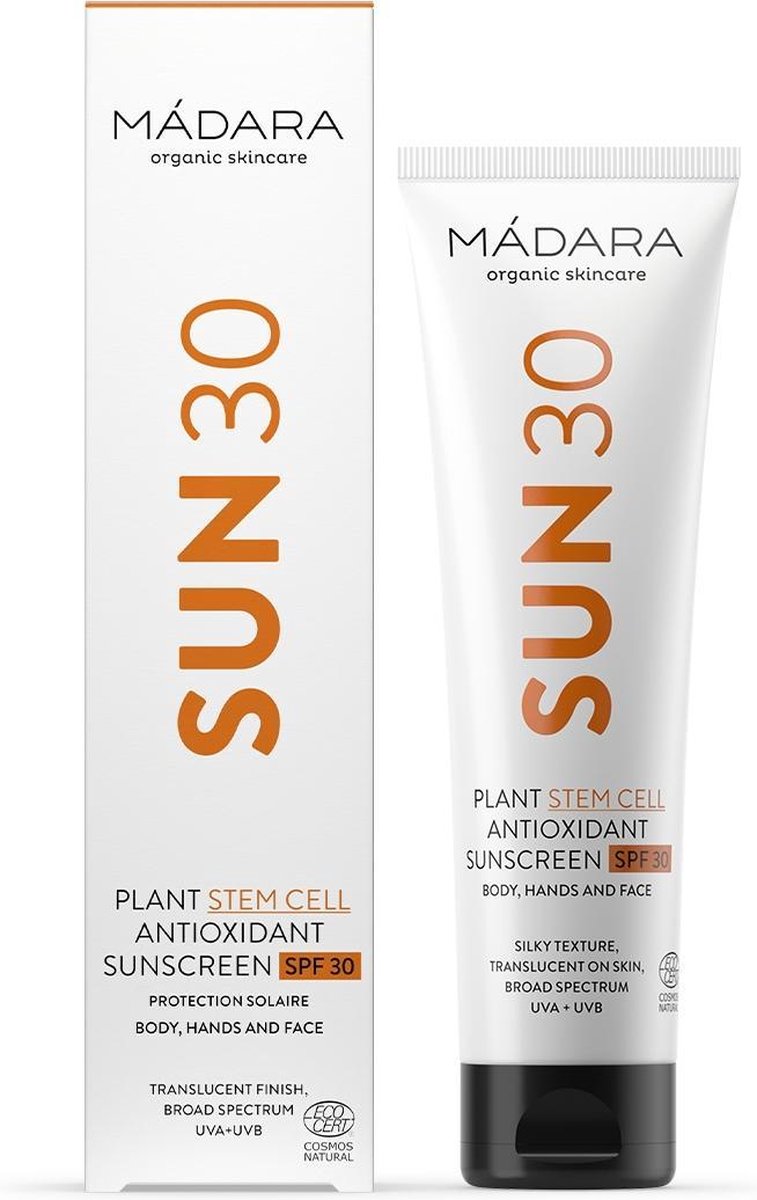 MÁDARA Plant Stem Cell Antioxidant Body Sunscreen SPF30 - 100 ml - UVA/UVB-bescherming