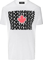 Dsquared2 - Heren Tee SS D2 Sway Tee - Wit - Maat L
