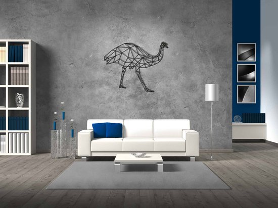 Line Art - Autruche 1 - S - 45x57cm - décoration murale géométrique