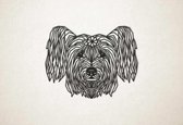 Line Art - Hond - Skyeterrier - L - 82x104cm - Zwart - geometrische wanddecoratie