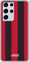 6F hoesje - geschikt voor Samsung Galaxy S21 Ultra -  Transparant TPU Case - AC Milan #ffffff