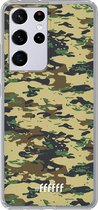 6F hoesje - geschikt voor Samsung Galaxy S21 Ultra -  Transparant TPU Case - Desert Camouflage #ffffff