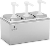 Royal Catering Sausdispenser - 3 pompen - 3 x 2 L