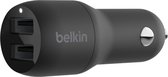 Belkin autolader met 2 poorten - 2.4A - 24W - Zwart