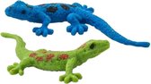 Safari Mini-figuren Gekko 2,5 Cm Rubber Blauw/groen 192 Stuks