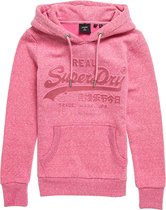 Superdry Dames Trui Vintage Logo Tonal-hoodie met reliëflogo en satijnen details
