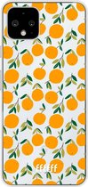 6F hoesje - geschikt voor Google Pixel 4 -  Transparant TPU Case - Oranges #ffffff