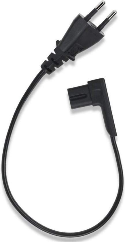 Câble d' Power Flexson (angle droit) - noir - 35 cm | bol.com