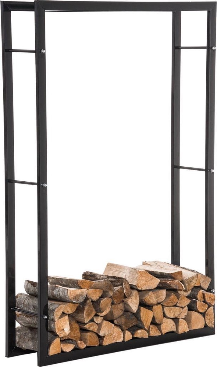 Portalegna Keri V2 In Metallo - Scaffale Per Legna 25x80x125 Cm, Seconda Scelta - Foto 3