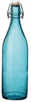 Decoratieve fles - Glas - Blauw - 1L - Glas
