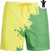 SEA'SONS - Zwembroek Jongens - Kleurveranderend - Sneldrogend - Groen - Maat 122