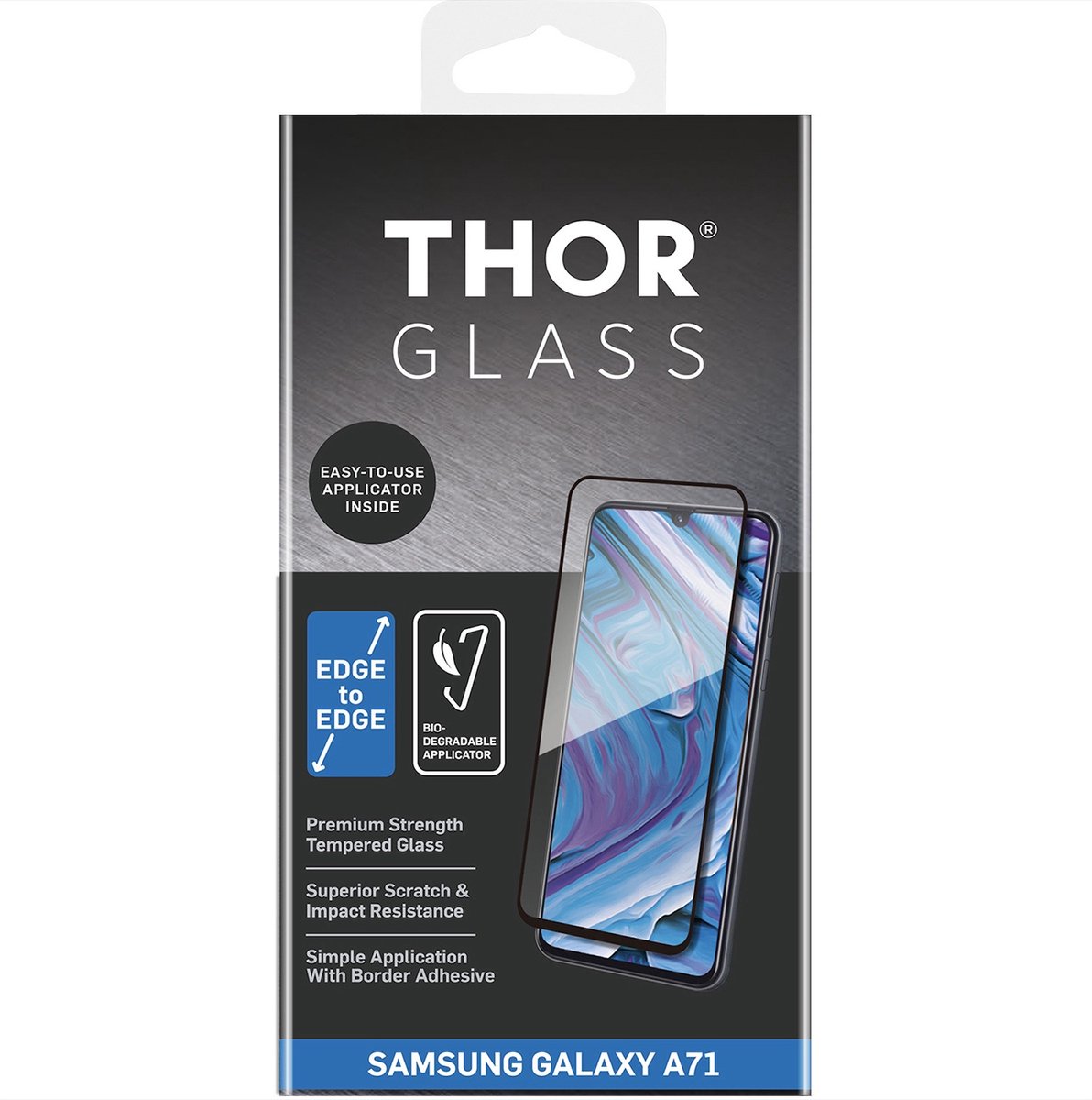 THOR Full Screenprotector + Apply Frame voor de Samsung Galaxy A71