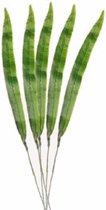 5x stuks kunstplant takken Gladioolblad bladgroen 40 cm