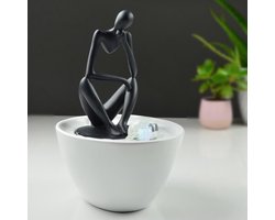 Fontein Moderne Pensador 26 cm hoog - interieur - fontein voor binnen - relaxeer - zen - waterornament - cadeau - kerst - nieuwjaar- geschenk - relatiegeschenk - cadeautje - origineel - Lente Zomer Lentecollectie - zomercollectie - afkoeling - koelte