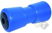 kiel 185 x 81 - asgat 21 mm - blauw. Kielrol - Bootrol - Steunrol - Kimrol - Steunhouder