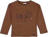 Trixie T-shirt Truffle Pig Lange Mouwen Katoen Bruin Maat 86/92